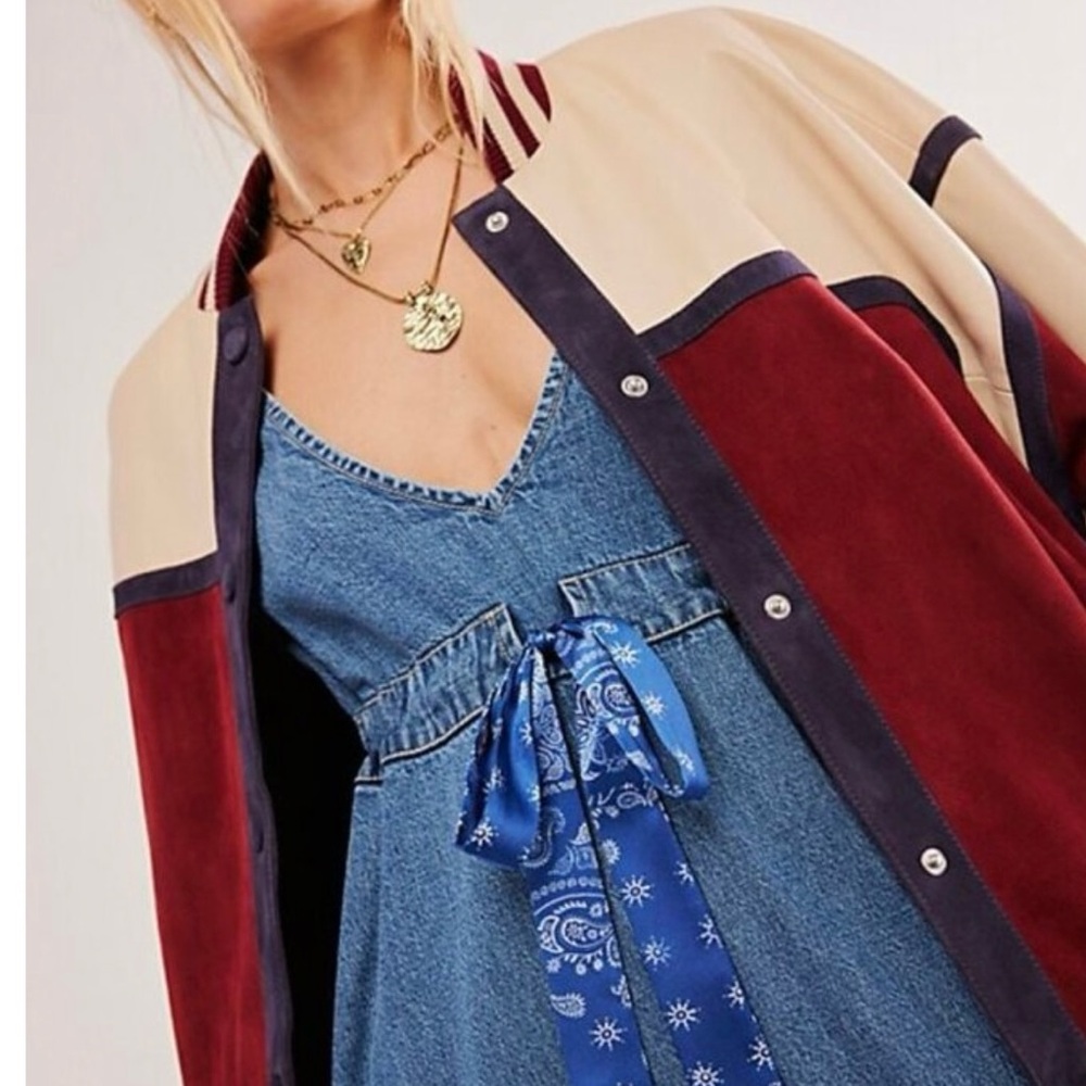 Free people Roucha denim bandana dress - Picture 2 of 8